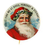 BEAUTIFUL SANTA 1.25" SIZE VARIETY 1930s BUTTON.