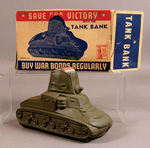 "SAVE FOR VICTORY WITH THE TANK BANK" BOXED WAR BONDS BANK.