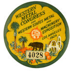 "WESTERN METAL CONGRESS" 1929 WITH CALIFORNIA SYMBOLS.