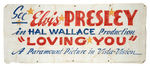 ELVIS PRESLEY "LOVING YOU" FILM PREMIER BANNER.