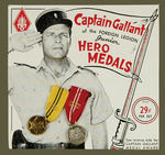 "CAPTAIN GALLANT OF THE FOREIGN LEGION JUNIOR HERO MEDALS" ON CARD.