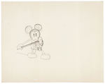 FIDDLING AROUND (JUST MICKEY) MICKEY MOUSE PRODUCTION DRAWING PAIR.