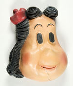 LITTLE LULU PAINTED PLASTER FIGURAL STRING HOLDER.