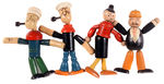 POPEYE/OLIVE/WIMPY WOODEN FIGURES.