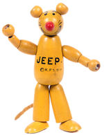 "JEEP" WOODEN FIGURE BY JAYMAR.