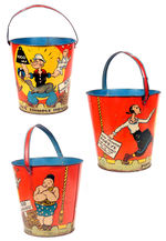 "POPEYE'S THIMBLE THEATER" METAL SAND PAIL.