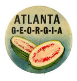 SLICED WATERMELON SYMBOLIZES "ATLANTA G-E-O-R-G-I-A" HAKE COLLECTION CITY PROMOTIONAL.