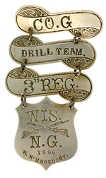 WISCONSIN  SOLDIERS 1896 PERSONAL BADGE.