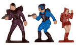 "BUCK ROGERS" CAST LEAD FIGURE TRIO WITH ORIGINAL PAPERS.