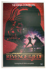 “STAR WARS REVENGE OF THE JEDI” ORIGINAL TITLE TEASER POSTER.