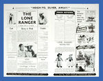 1938 LONE RANGER BRITISH SERIAL CAMPAIGN BOOK AND FULL PAGE AD.