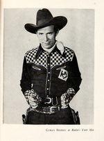 CURLY BRADLEY "THE TOM MIX OF RADIO" POSTCARD/BOOK.