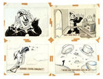 "KOKO THE SPACE KOP" FLEISCHER CARTOON STORYBOARDS.