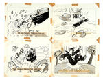 "KOKO THE SPACE KOP" FLEISCHER CARTOON STORYBOARDS.