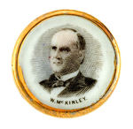 "W. McKINLEY" PORCELAIN LAPEL STUD BY O'HARA CO.