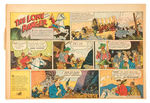 "THE LONE RANGER" FIRST SUNDAY COMIC STRIP AND PROMO AD.