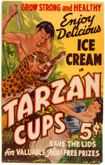 "TARZAN ICE CREAM CUPS" STORE SIGN TRIO.