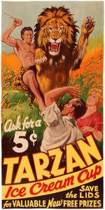 "TARZAN ICE CREAM CUPS" STORE SIGN TRIO.