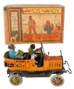 "AMOS 'N' ANDY TAXI CAB" BOXED MARX WINDUP WITH CUT-OUT SHEET.