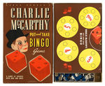 "CHARLIE McCARTHY BINGO GAME"/4 McCARTHY BOOKS.