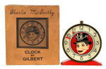 "CHARLIE McCARTHY CLOCK BY GILBERT" BOXED.