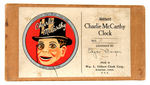 "CHARLIE McCARTHY CLOCK BY GILBERT" BOXED.