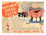 "CHARLIE McCARTHY IN SOAP" / PINS/PAPER DECORATION/"MORTIMER SNERD TEETH."