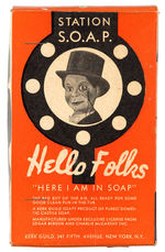 "CHARLIE McCARTHY IN SOAP" / PINS/PAPER DECORATION/"MORTIMER SNERD TEETH."