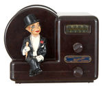 "CHARLIE McCARTHY MAJESTIC" RADIO WITH BROWN CASE.