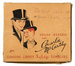 "EDGAR BERGEN AND CHARLIE McCARTHY BOXED SET OF 8 TUMBLERS.