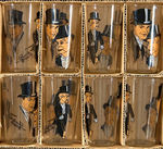 "EDGAR BERGEN AND CHARLIE McCARTHY BOXED SET OF 8 TUMBLERS.