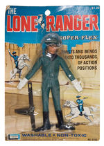 "THE LONE RANGER SUPER-FLEX" FIGURE ON CARD.