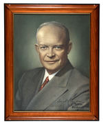 LARGE COLOR PRINT WITH FACSIMILE "DWIGHT D. EISENHOWER" SIGNATURE.