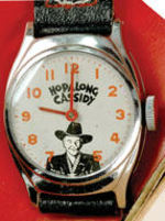 "HOPALONG CASSIDY WRIST WATCH" WITH LARGE METAL CASE VARIETY BOXED.