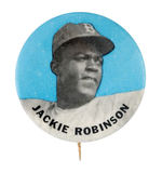 "JACKIE ROBINSON" BLUE BACKGROUND VARIETY STADIUM BUTTON.