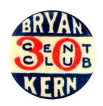 BRYAN SCARCE DONOR'S CLUB BUTTON FROM 1908.