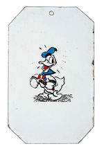 DONALD DUCK ENAMELED METAL HOT PLATE.