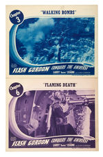 "FLASH GORDON CONQUERS THE UNIVERSE" LOBBY CARD TRIO.