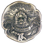 "DR. COOK SOUTH POLE APRIL 1908" RARE BADGE.