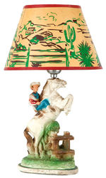 SCARCE ROY ROGERS SMALL VERSION LAMP WITH SHADE.