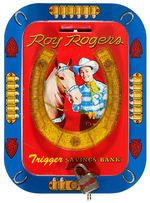 "ROY ROGERS/TRIGGER SAVINGS BANK" HORSESHOE DESIGN.