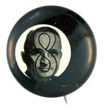 EXCEEDINGLY RARE TRUMAN 8 BALL LITHO BUTTON LISTED AS HAKE-DEWEY #128.