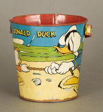 "DONALD DUCK" SAND PAIL BY OHIO ART, 1939.