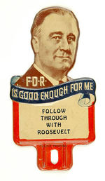 FDR DIE-CUT DOUBLE SLOGAN LICENSE.