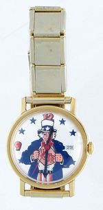 UNCLE SAM "VOTE" CALENDAR WATCH.