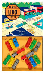 "LIDO TRAFFIC LANES" PLASTIC VEHICLE SET.