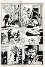 "MARVEL COMICS PRESENTS" #21 KEVIN VAN HOOK COMIC BOOK PAGE ORIGINAL ART FEATURING THE THING.