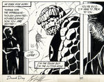 "MARVEL COMICS PRESENTS" #21 KEVIN VAN HOOK COMIC BOOK PAGE ORIGINAL ART FEATURING THE THING.