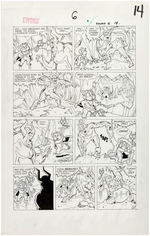 "EWOKS" #6  COMIC BOOK PAGE ORIGINAL ART.