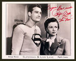 SUPERMAN TV SHOW SUPPORTING CHARACTER SIGNED PHOTO PAIR.